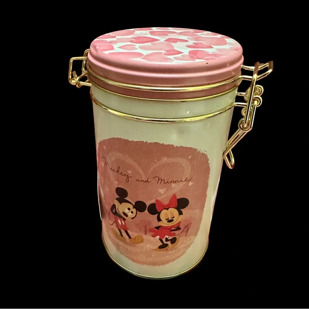 Disney Universal Studios Tokyo Japan Mickey and Minnie Mouse Pink Storage Jar